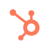 HubSpot logo in orange and gray.