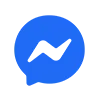 Blue Messenger app icon with a white lightning bolt.